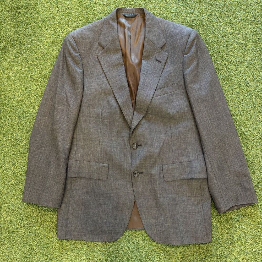 Vintage Ralph Lauren Chaps 38 R Grey Virgin Wool Men’s Blazer Sport Coat USA